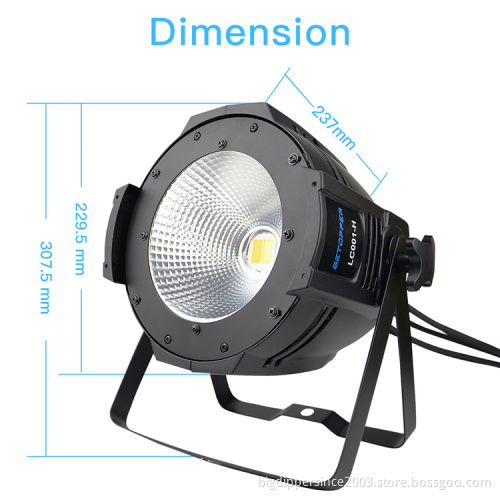 china factory LED Par Light COB 100W withe color with DMX Led Wash Effect Stage Lighting